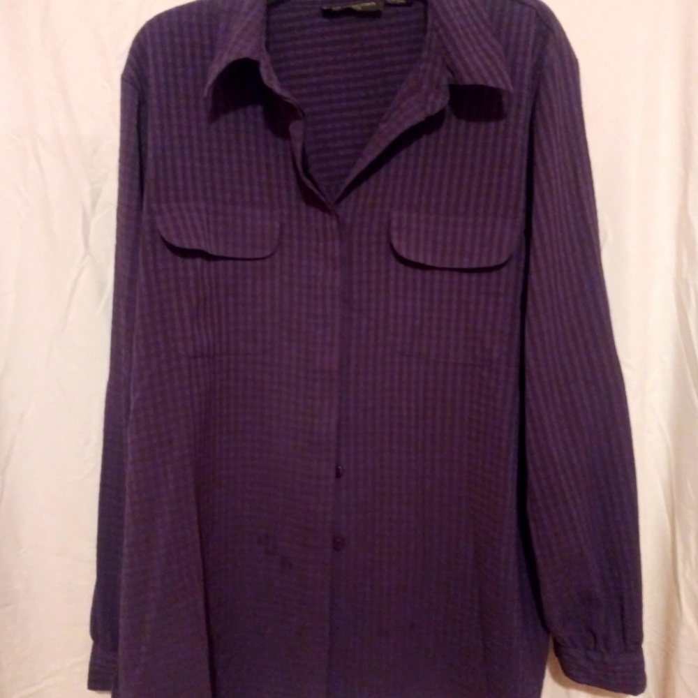 Sari Jacobs 20W Purple Blouse